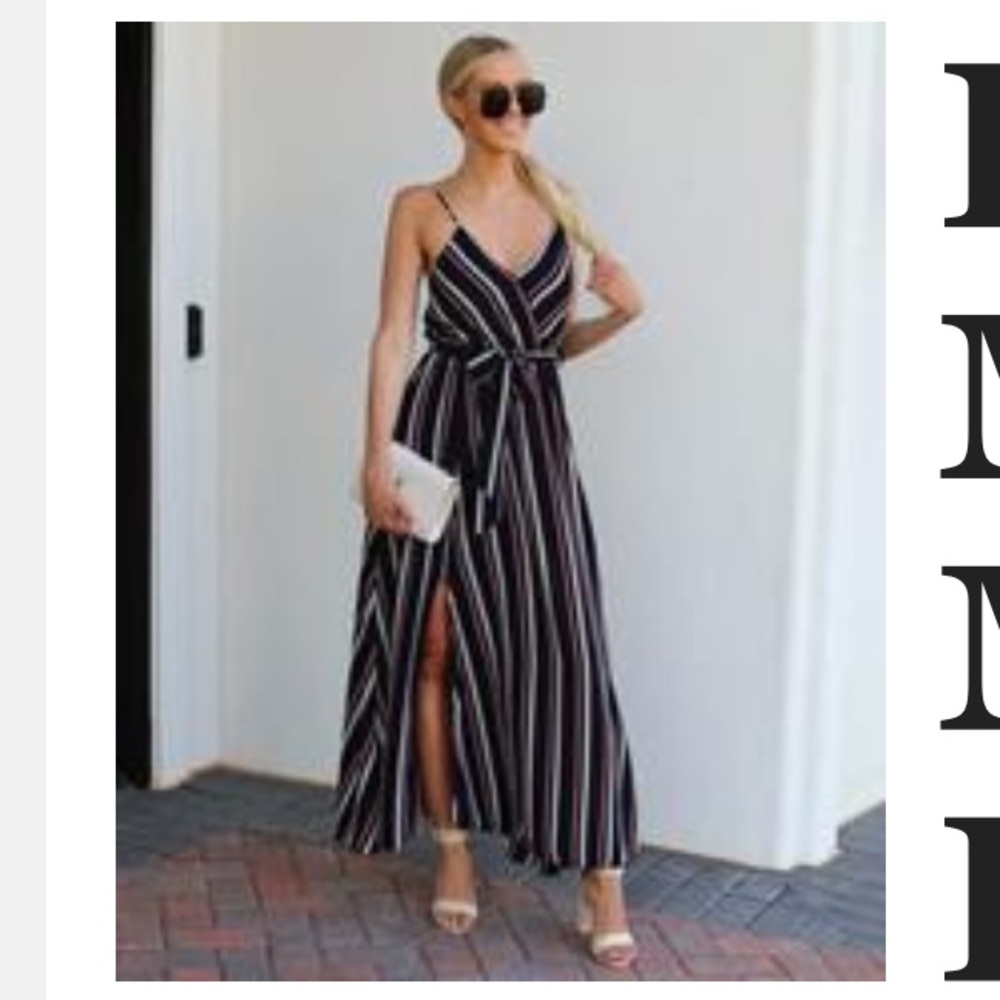 Vici striped maxi dress